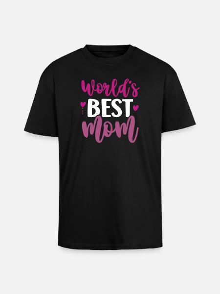 Die beste Mutter der Welt - Oversized Heavyweight Unisex T-Shirt - Schwarz