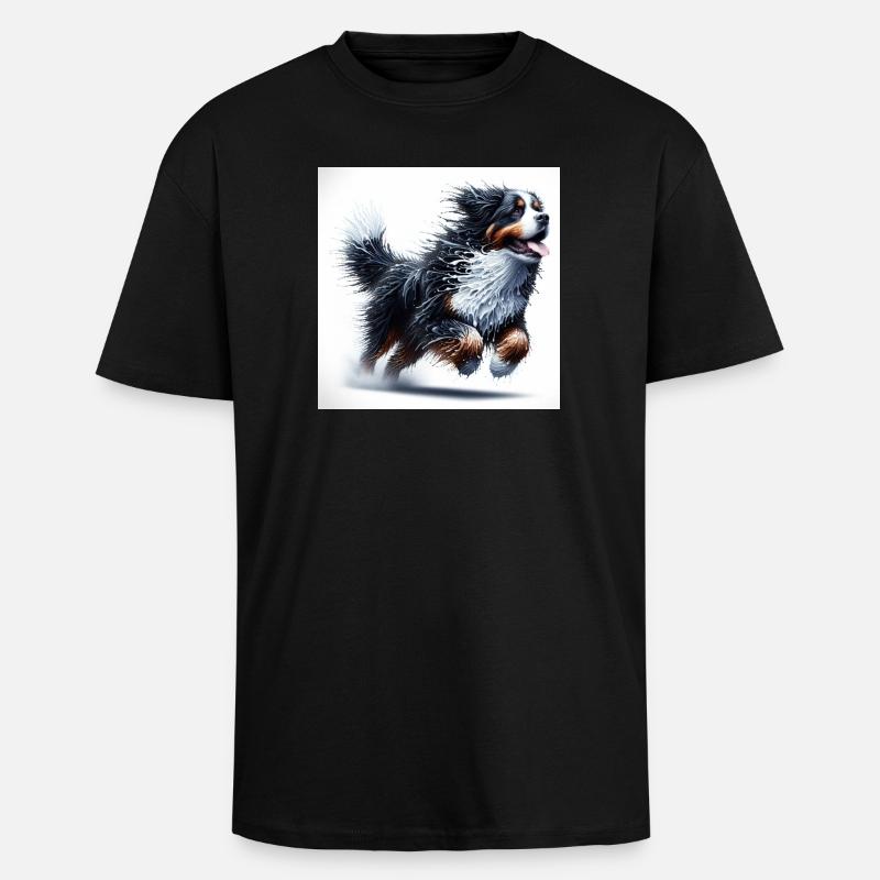 Berner Sennenhund - Oversized Heavyweight Unisex T-Shirt - Schwarz