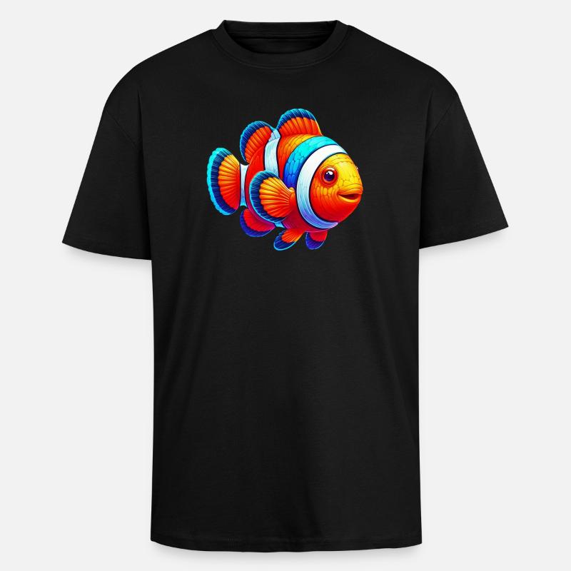 Clownfisch - Oversized Heavyweight Unisex T-Shirt - Schwarz