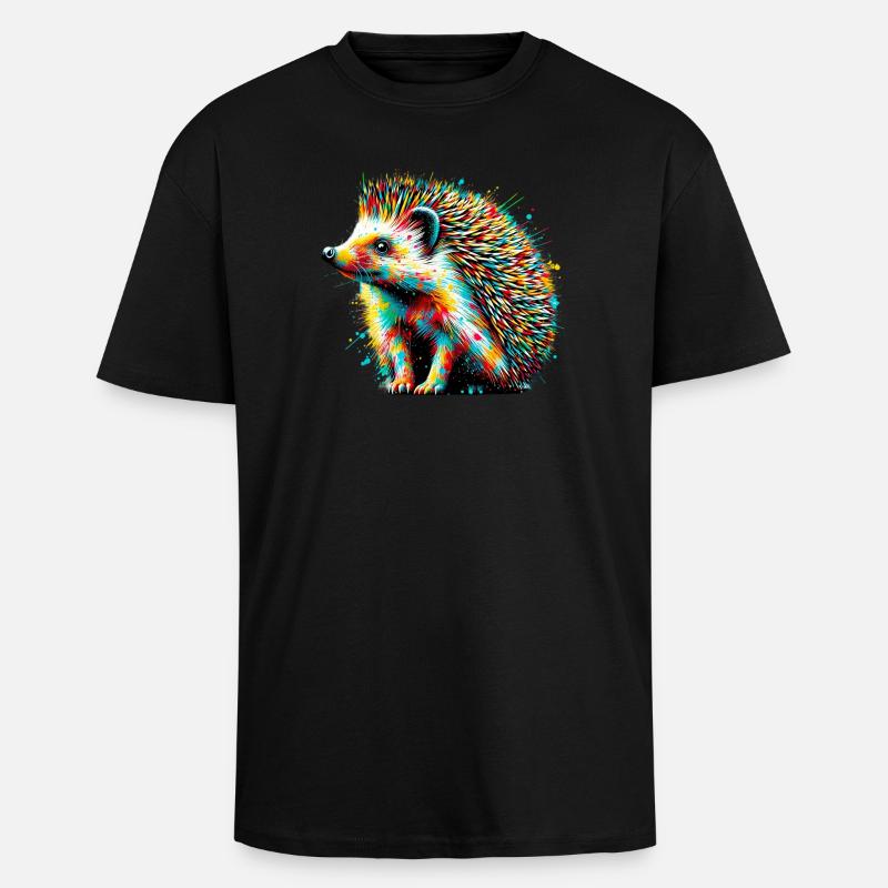 Igel - Oversized Heavyweight Unisex T-Shirt - Schwarz