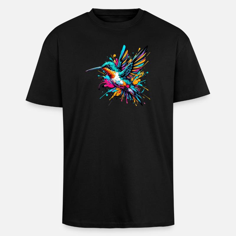 Colibri - T-shirt unisexe oversize épais - noir