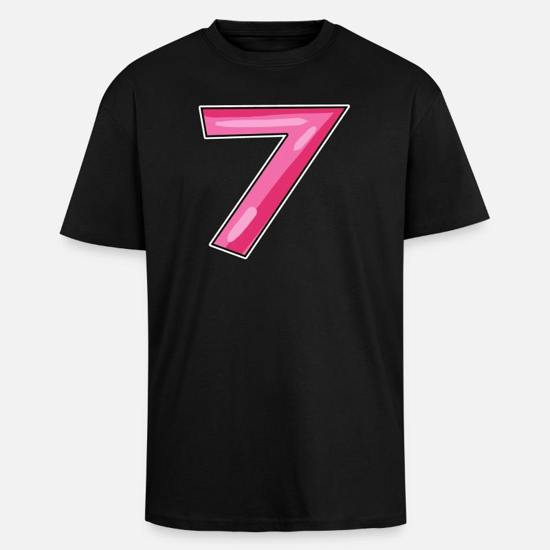 7 - T-shirt unisexe oversize épais - noir