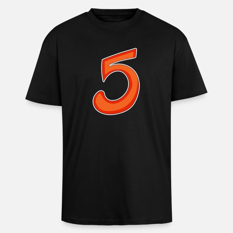 5 - T-shirt unisexe oversize épais - noir