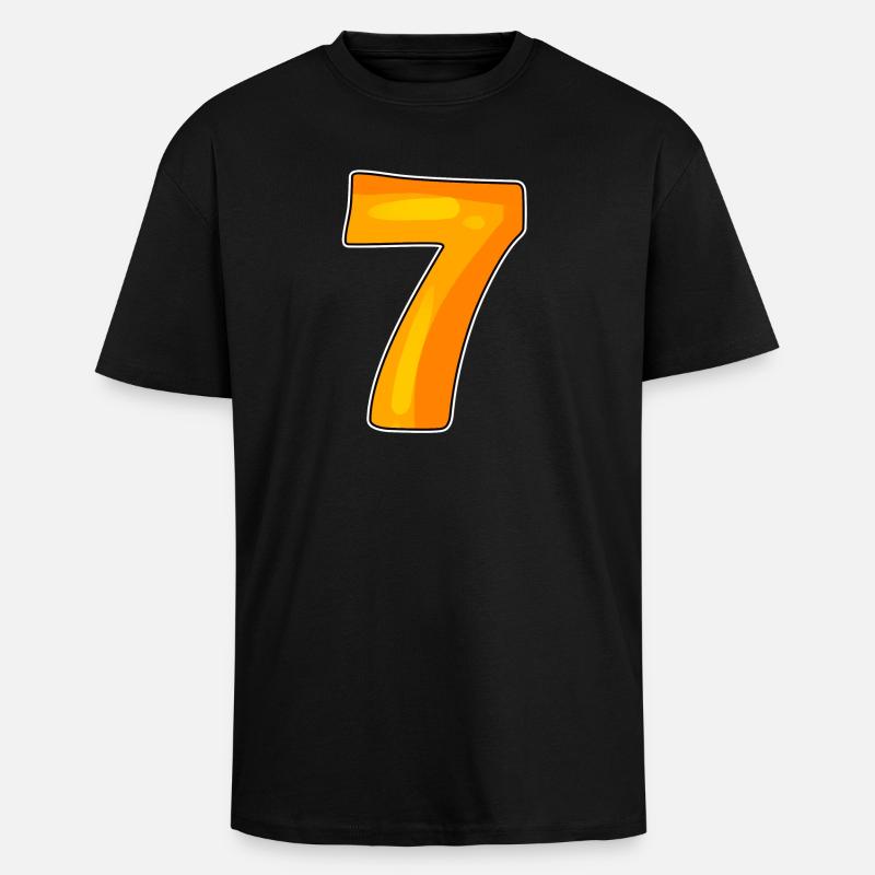 7 - T-shirt unisexe oversize épais - noir