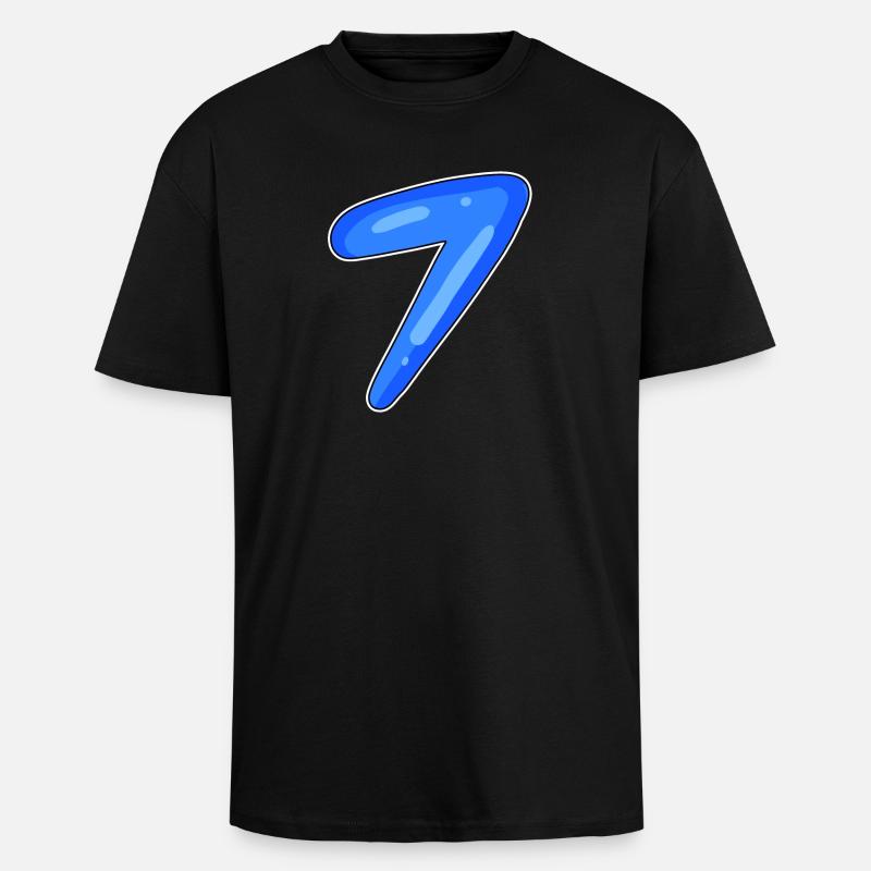 7 - T-shirt unisexe oversize épais - noir