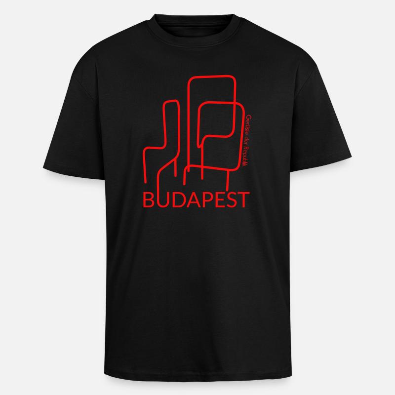 Budapest Klettergerüst - Oversized Heavyweight Unisex T-Shirt - Schwarz