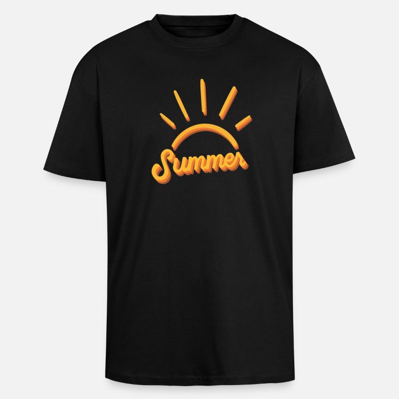 Sommer - Summer - Oversized Heavyweight Unisex T-Shirt - Schwarz