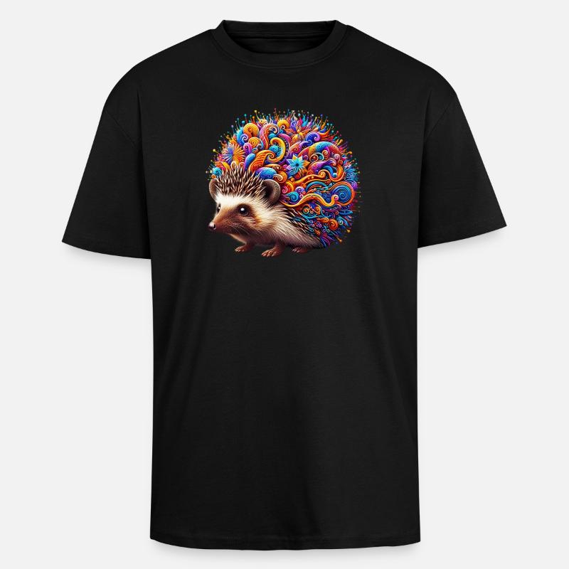 Igel - Oversized Heavyweight Unisex T-Shirt - Schwarz