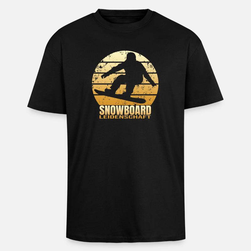 Snowboard Leidenschaft - Oversized Heavyweight Unisex T-Shirt - Schwarz