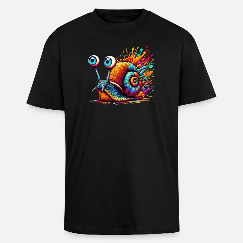 Escargot - T-shirt unisexe oversize épais - noir