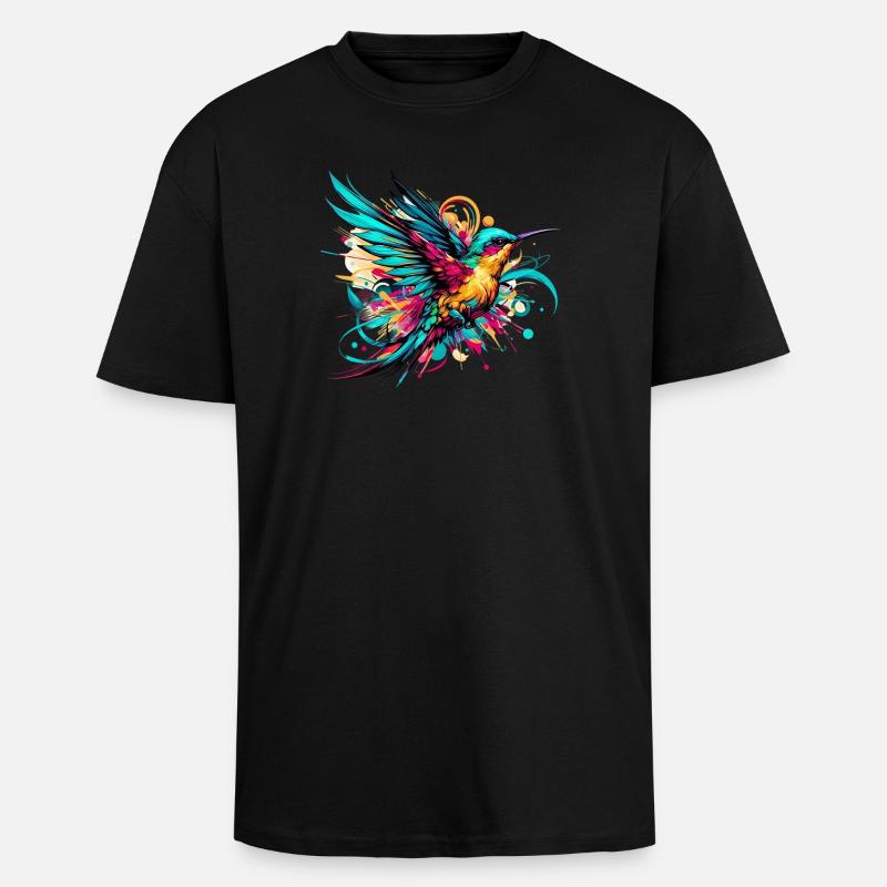 Colibri - T-shirt unisexe oversize épais - noir