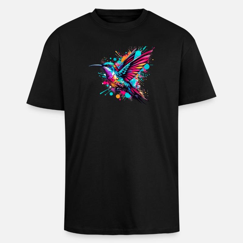 Colibri - T-shirt unisexe oversize épais - noir