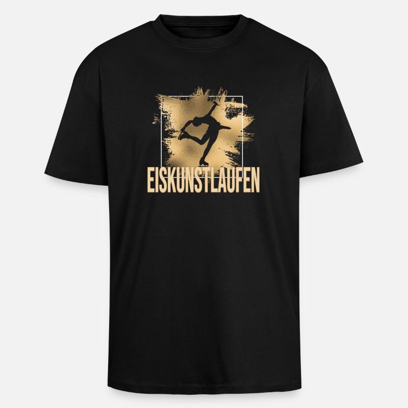 Eiskunstlauf - Oversized Heavyweight Unisex T-Shirt - Schwarz
