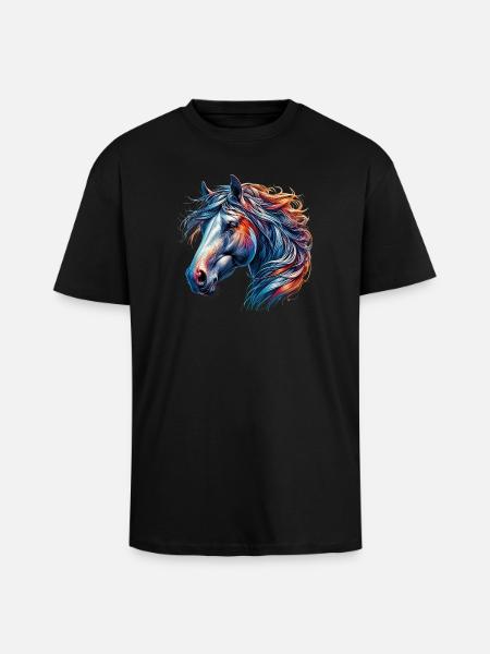 Cheval - T-shirt unisexe oversize épais - noir