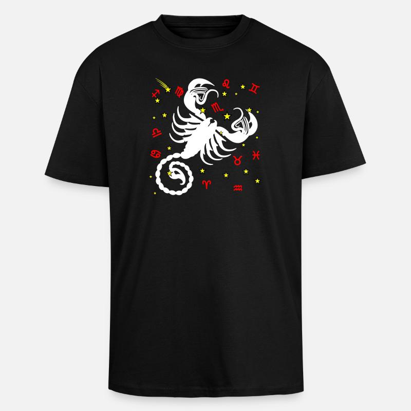 Couleur Scorpion - T-shirt unisexe oversize épais - noir