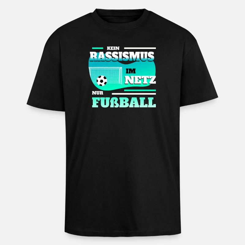 Pas de racisme sur Internet - T-shirt unisexe oversize épais - noir