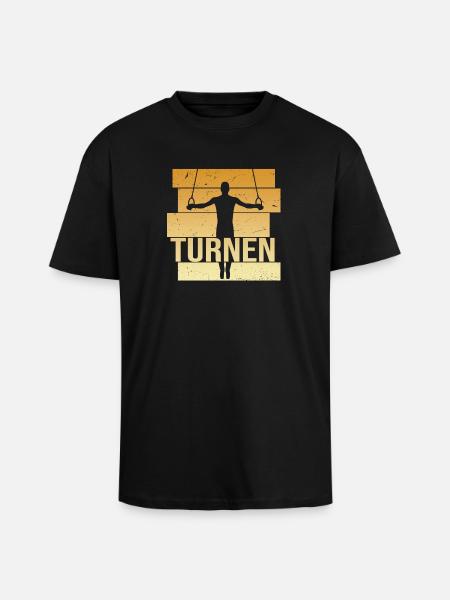 Turnen - Oversized Heavyweight Unisex T-Shirt - Schwarz