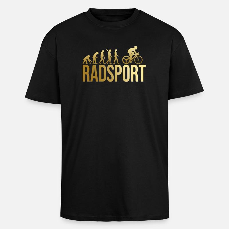 Evolution Radsport - Oversized Heavyweight Unisex T-Shirt - Schwarz