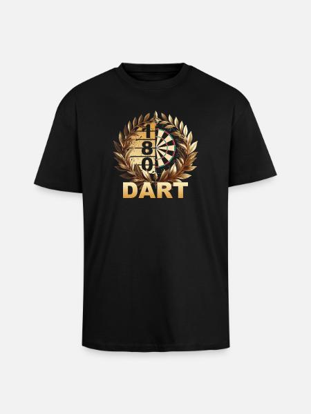 Dart 180 - Oversized Heavyweight Unisex T-Shirt - Schwarz