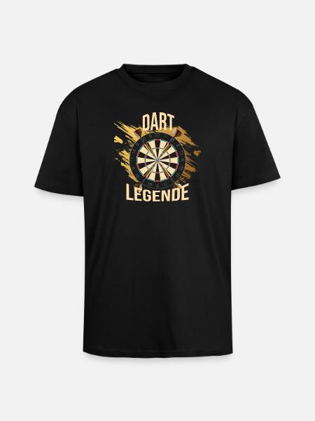 Dart Legende - Oversized Heavyweight Unisex T-Shirt - Schwarz
