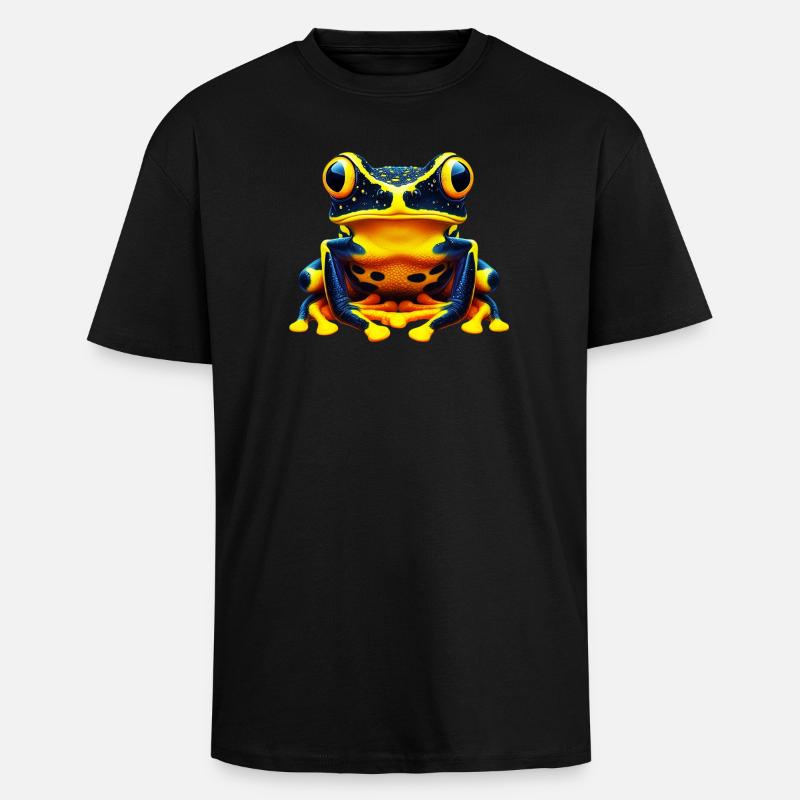 Grenouille - T-shirt unisexe oversize épais - noir