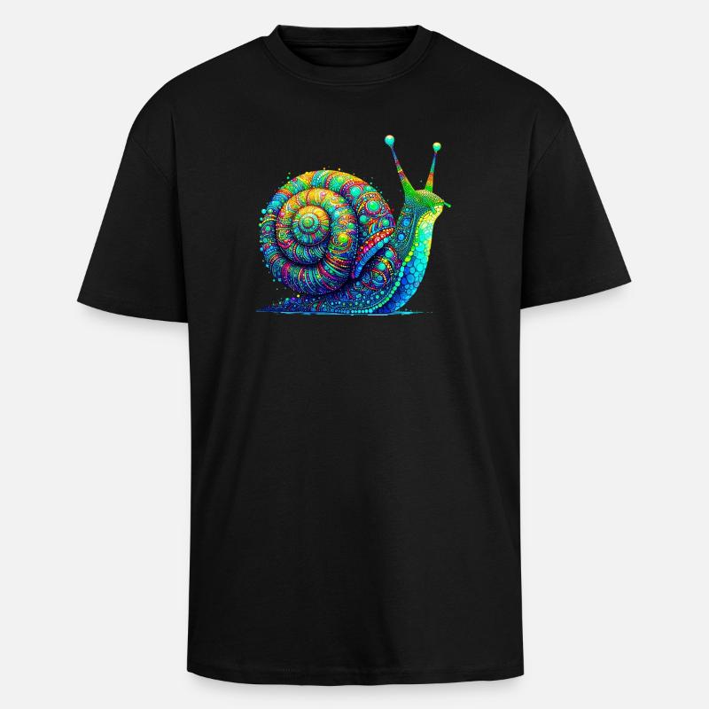 Escargot - T-shirt unisexe oversize épais - noir
