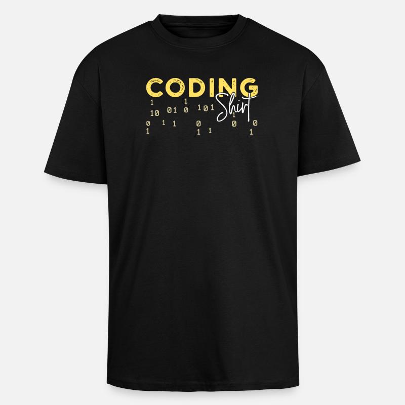 Coden Statement Developer Programmer Scripting - Unisex Oversized Heavyweight T-shirt - black