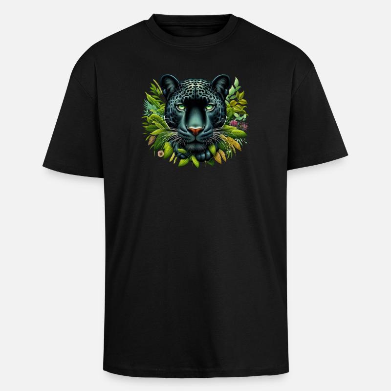 Panther - Oversized Heavyweight Unisex T-Shirt - Schwarz