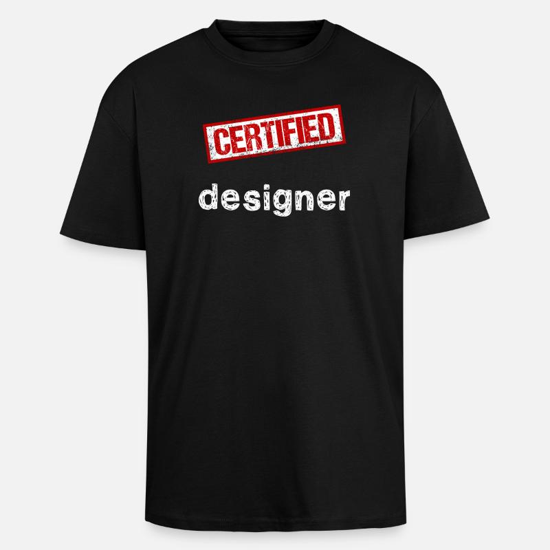 Concepteur - T-shirt unisexe oversize épais - noir