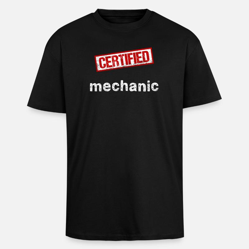 Mechaniker - Oversized Heavyweight Unisex T-Shirt - Schwarz