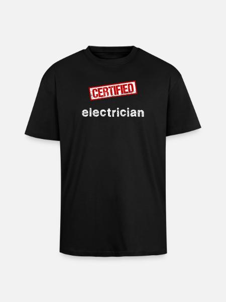 Electrician - Unisex Oversized Heavyweight T-shirt - black