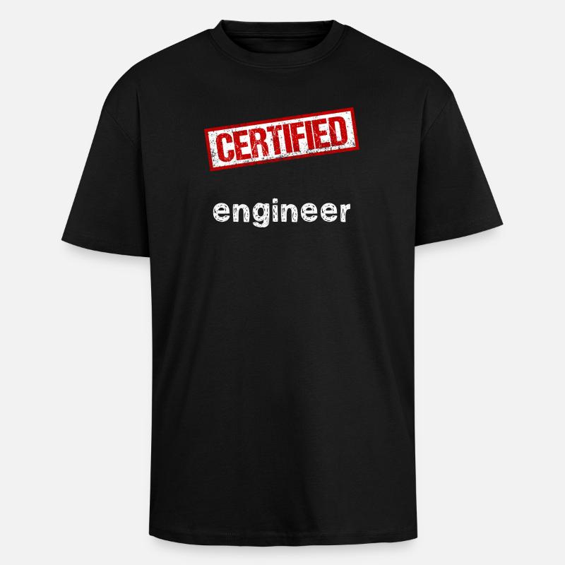 Ingénieur - T-shirt unisexe oversize épais - noir