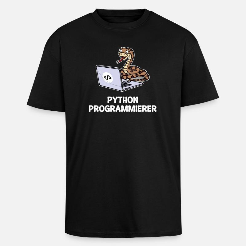 Developer Coden Statement Computer Programmer - Unisex Oversized Heavyweight T-shirt - black