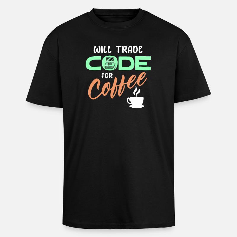 Programmer Developer Code Statement Computer - Unisex Oversized Heavyweight T-shirt - black