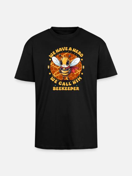Bees and beekeepers - Unisex Oversized Heavyweight T-shirt - black