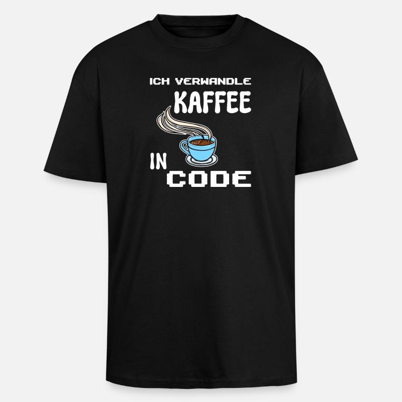 Developer Computerfreak Statement Coden Skripting - Oversized Heavyweight Unisex T-Shirt - Schwarz