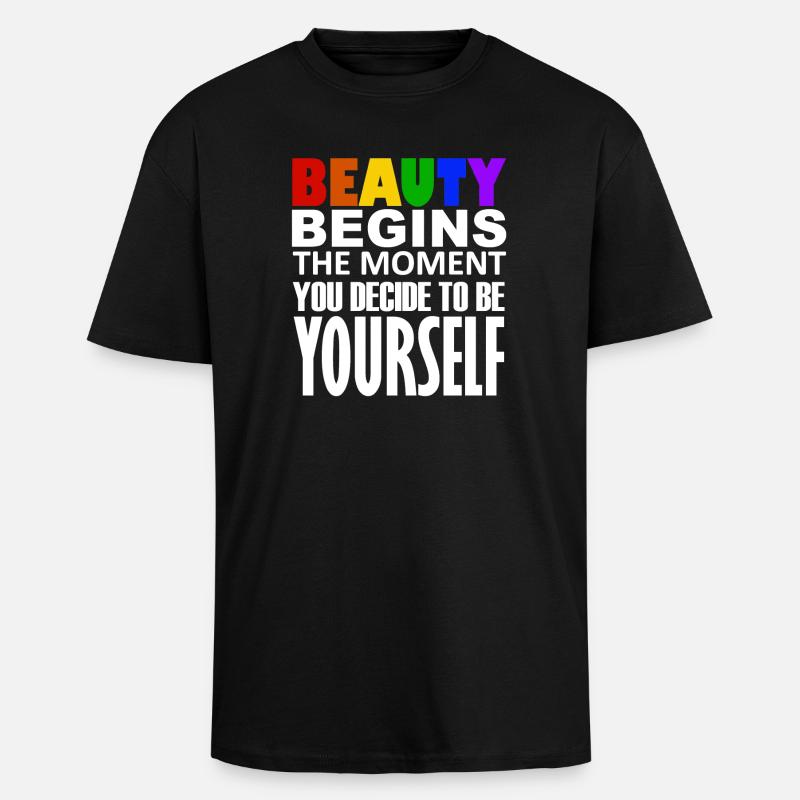 LGBTQIA+ - T-shirt unisexe oversize épais - noir
