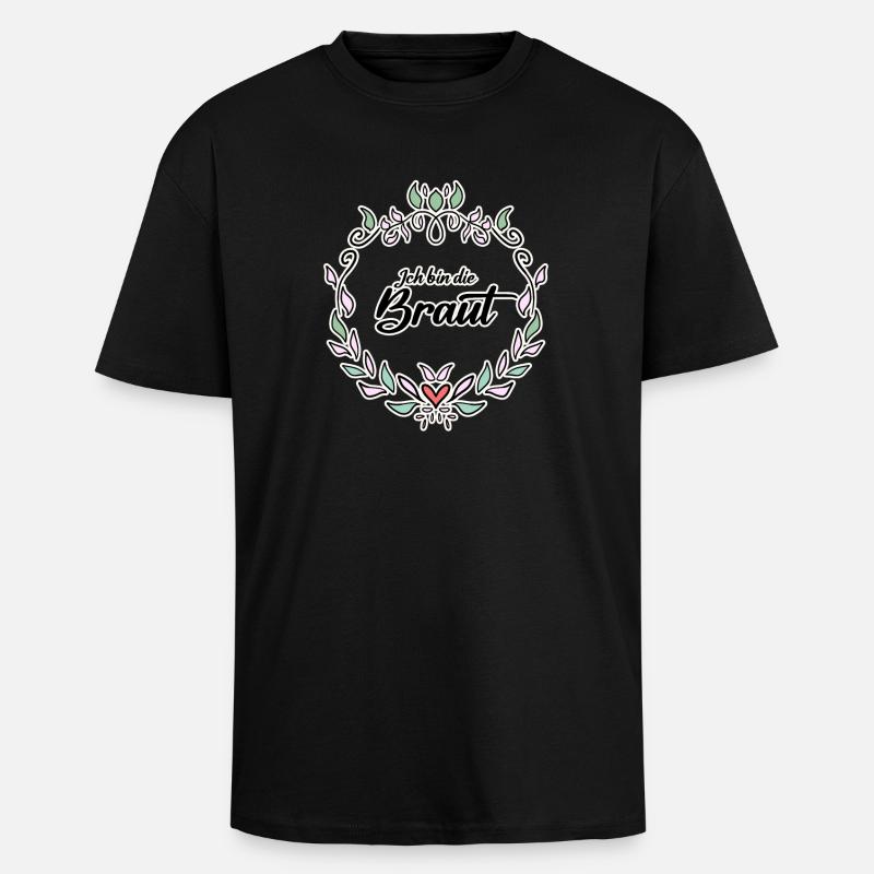 Braut Motiv Form - Oversized Heavyweight Unisex T-Shirt - Schwarz