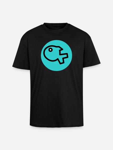 little fish - Unisex Oversized Heavyweight T-shirt - black