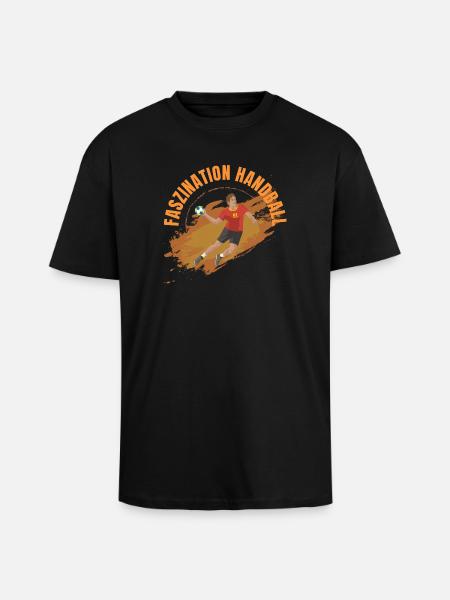 Faszination Handball - Oversized Heavyweight Unisex T-Shirt - Schwarz