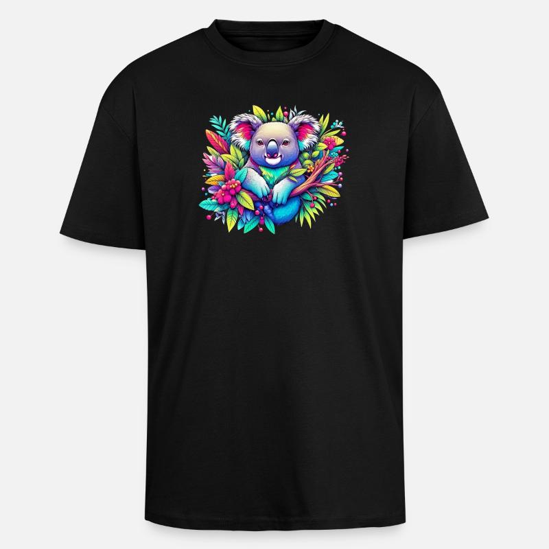 Koala - Unisex Oversized Heavyweight T-shirt - black