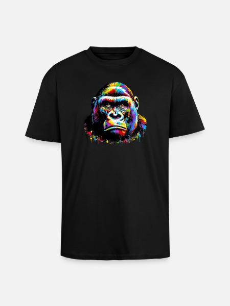 Gorille - T-shirt unisexe oversize épais - noir