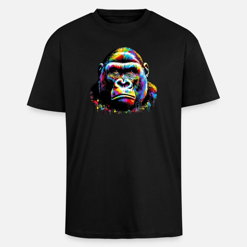 Gorilla - Unisex Oversized Heavyweight T-shirt - black