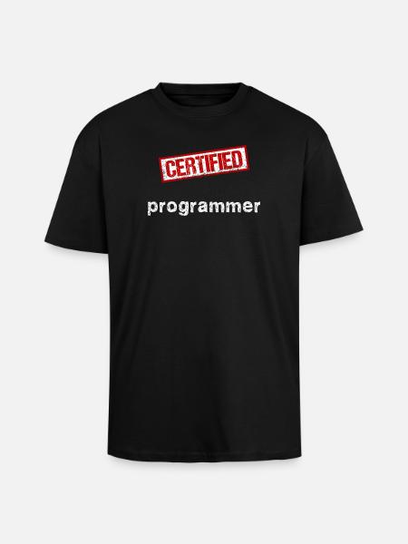 Programmeur - T-shirt unisexe oversize épais - noir
