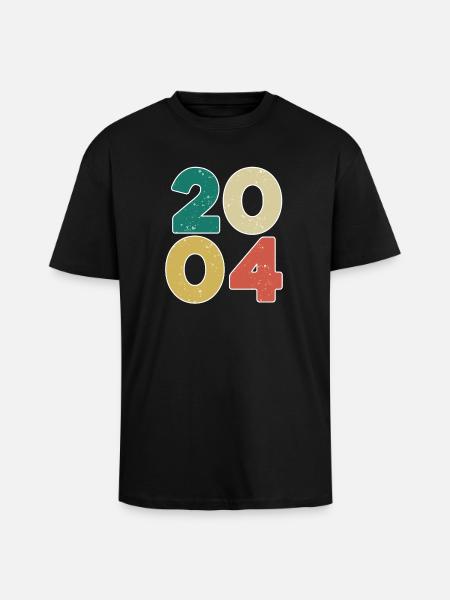 2004 - Year 2004 - Year 2004 - Unisex Oversized Heavyweight T-shirt - black