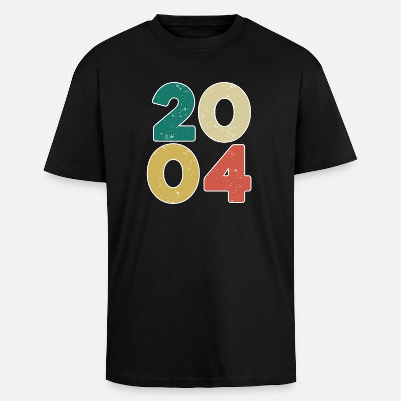 2004 - Year 2004 - Year 2004 - Unisex Oversized Heavyweight T-shirt - black