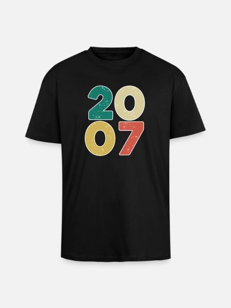 2007 - Year 2007 - Year 2007 - Unisex Oversized Heavyweight T-shirt - black