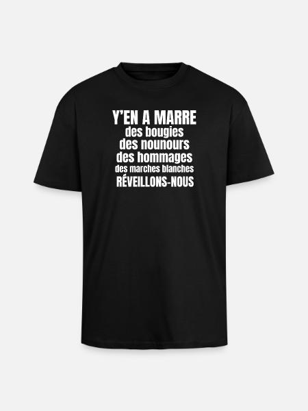 France, tribute, white march - Unisex Oversized Heavyweight T-shirt - black