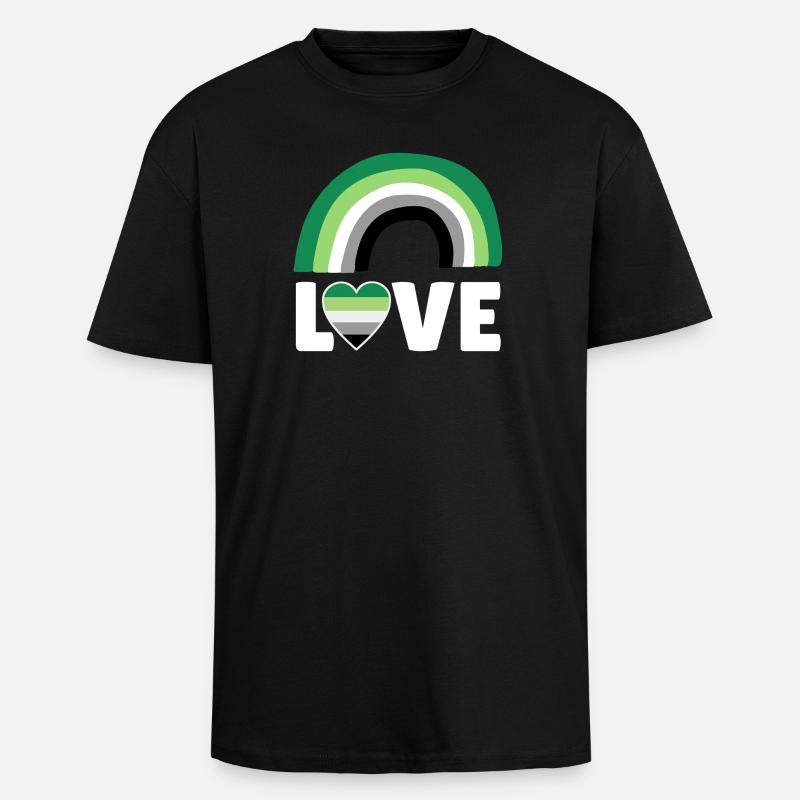 Aromanticisme, Aromantique, Arc - T-shirt unisexe oversize épais - noir
