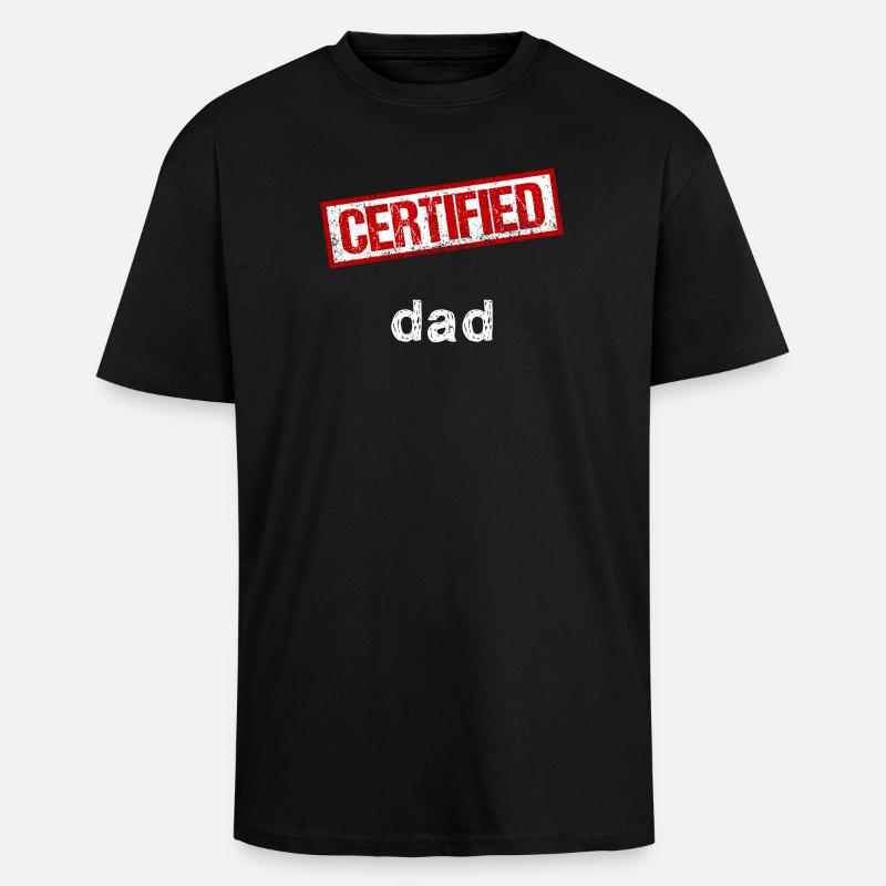 Papa - T-shirt unisexe oversize épais - noir